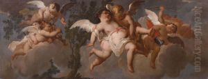 Cupido Trasportato Daamorini by Claudio Francesco Beaumont