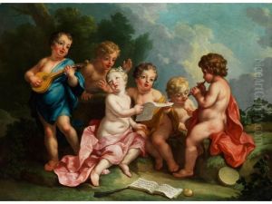Musizierende Kinder by Claudio Francesco Beaumont