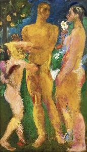 Die Erste Begegnung, Das Ei by Anton Kolig