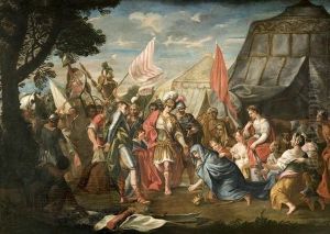 La Famiglia Di Dario Davanti Ad Alessandro Magno by Claudio Francesco Beaumont