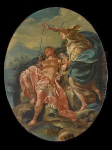 Armida And The Sleeping Rinaldo by Claudio Francesco Beaumont