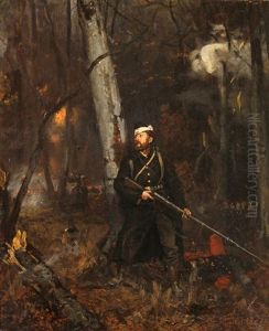 Verletzter Deutscher Soldat Bei Der Wache by Louis Kolitz
