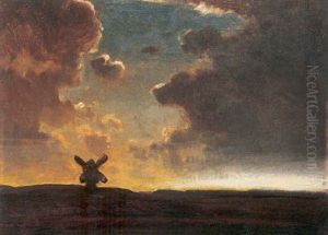Landschaft Mit Windmuhle