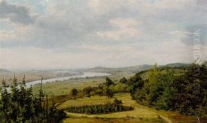 Alob Gennem Bakket Landskab by Anton (Claus) Kolle