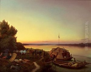 Rast Der Treidelpferde by Johann Caspar Koeller