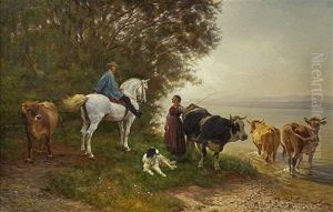 Die Unterredung by Johann Rudolf Koller