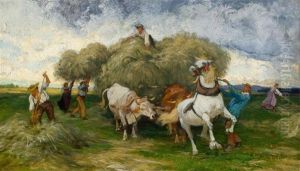 Hay Harvest by Johann Rudolf Koller