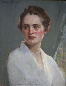 Portrait Of Helen Beaumont by Frederick Samuel Beaumont