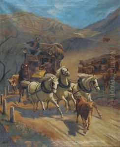 Die Gotthardpost by Johann Rudolf Koller