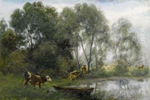 Kuhe Auf Der Weide by Johann Rudolf Koller