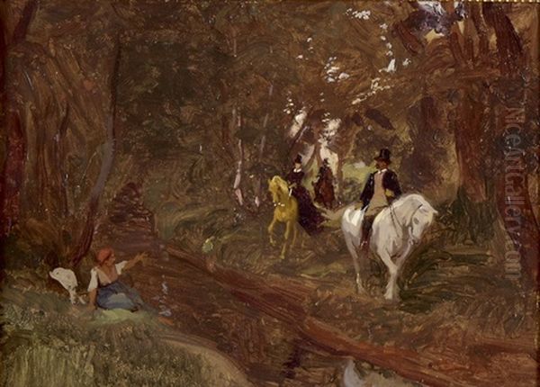 Promenade Equestre - Baron Und Baronin Guiguer De Prangins (study) - view 1