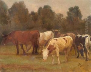 Kuhe Auf Der Weide by Johann Rudolf Koller