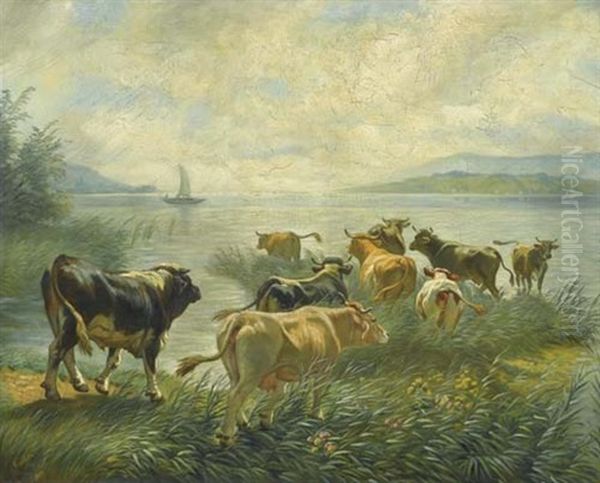 Kuhherde Am See - view 1