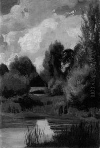 Landschaft Mit Teich by Johann Rudolf Koller