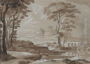 A Set Of Four Italianate Landscapes by George Howland Beaumont