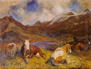 Kuhe Am Bergsee by Johann Rudolf Koller