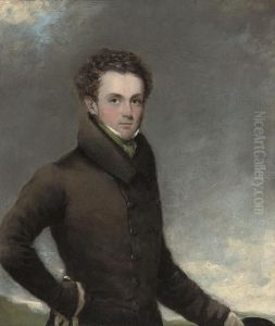 Portrait Of A Gentleman, Traditionally Identified As Sir Francis Grant, Three-quarter-length, In A Brown Coat, A Landscape Beyond