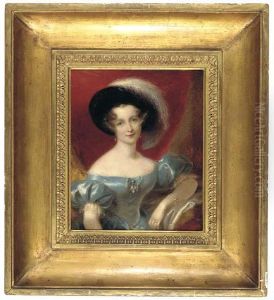 Portrait Of Maria Beaumont by John Thomas Barber Beaumont