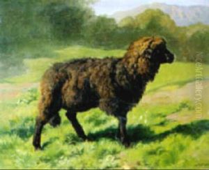 Braunes Schaf Auf Der Weide by Johann Rudolf Koller