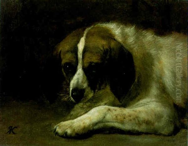 Bildnis Eines Jungen Bernhardinerhundes - view 1
