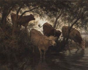 Kuhe Am Zurichhorn by Johann Rudolf Koller