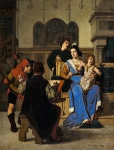 Le Peintre Et La Noble Dame by Wilhelm Koller