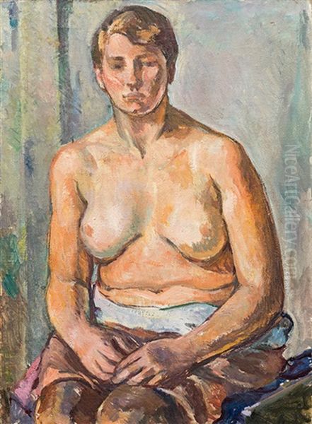 Sitting Female Nude - view 1
