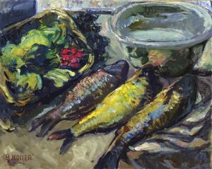 Still Life With Fish by Broncia Koller-Pinell