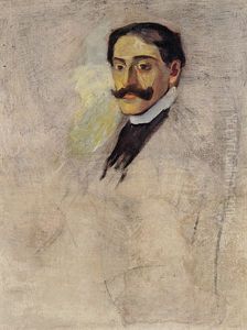Portrait Des Dr. Rupert Koller, Gatte Von Broncia Koller (study) by Broncia Koller-Pinell