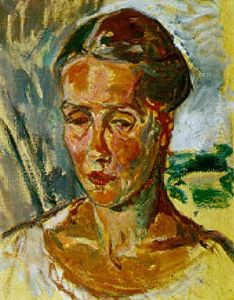 Portrait Einer Frau Mit Hochgestecktem Haar by Broncia Koller-Pinell