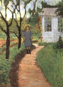 Sylvia Im Garten (tochter Der K_nstlerlin) by Broncia Koller-Pinell