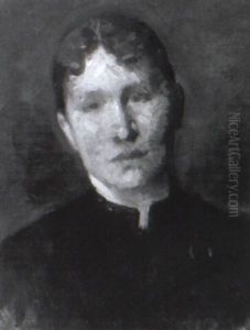 Portrait Einer Jungen Frau (studie) by Broncia Koller-Pinell