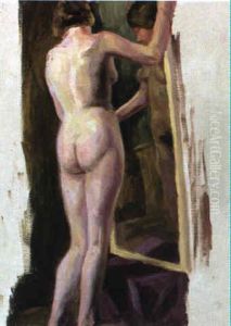 Akt Vor Dem Spiegel by Broncia Koller-Pinell