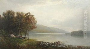 Hudson River Landscape With Campsite by Mary Kollock