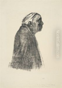 Selbstbildnis Im Profil Nach Rechts by Kaethe Kollwitz