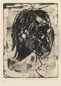 Mannerkopf Nach Rechts by Kaethe Kollwitz