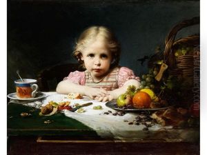 Kinderportrat Seiner Tochter Wetty by Waldemar Kolmsperger the Elder