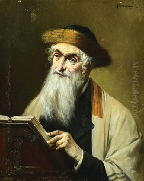 Hassid Studying Torah - view 1