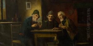 The Card Players - Damaged by Lajos Koloszvary