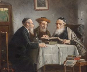 Drei Judische Gelehrte by Lajos Koloszvary