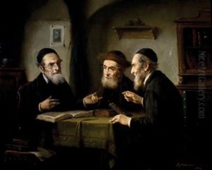 Three Scholars by Lajos Koloszvary