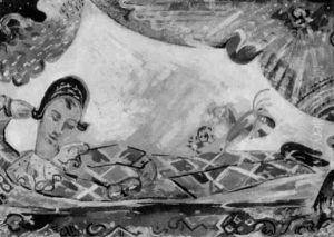 Liegender Pierrot by Joseph Kolschbach