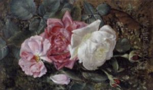 Rosen Am Waldboden by Irma Komlosy