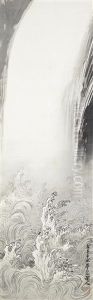 Untitled (a Large Waterfall That Appears To Be Cascading From The Clouds) by Suiun Komuro