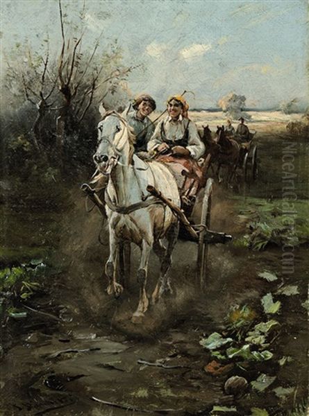 Fahrt Im Pferdewagen - view 1