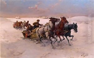 Winterliche Schlittenfahrt