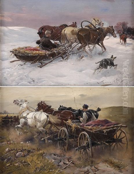 Rasante Fahrt (+ Jager Mit Pferdeschlitten; 2 Works) - view 1