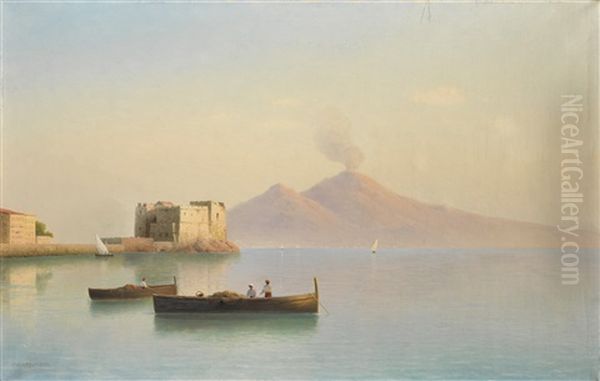 Old Harbour With A View Of Vesuvius - view 1