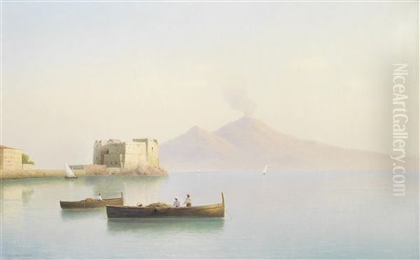 The Old Harbour With Vesuvius Beyond - view 1