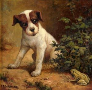 Terrier And Toad by Charles Grant Beauregard